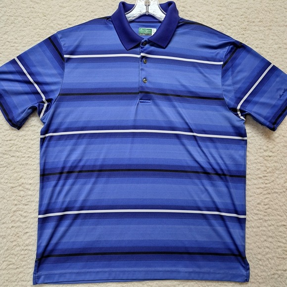 Ben Hogan Other - Ben Hogan Mens Size Large Blue Multi Stripe Short Sleeve Golf Polo Shirt